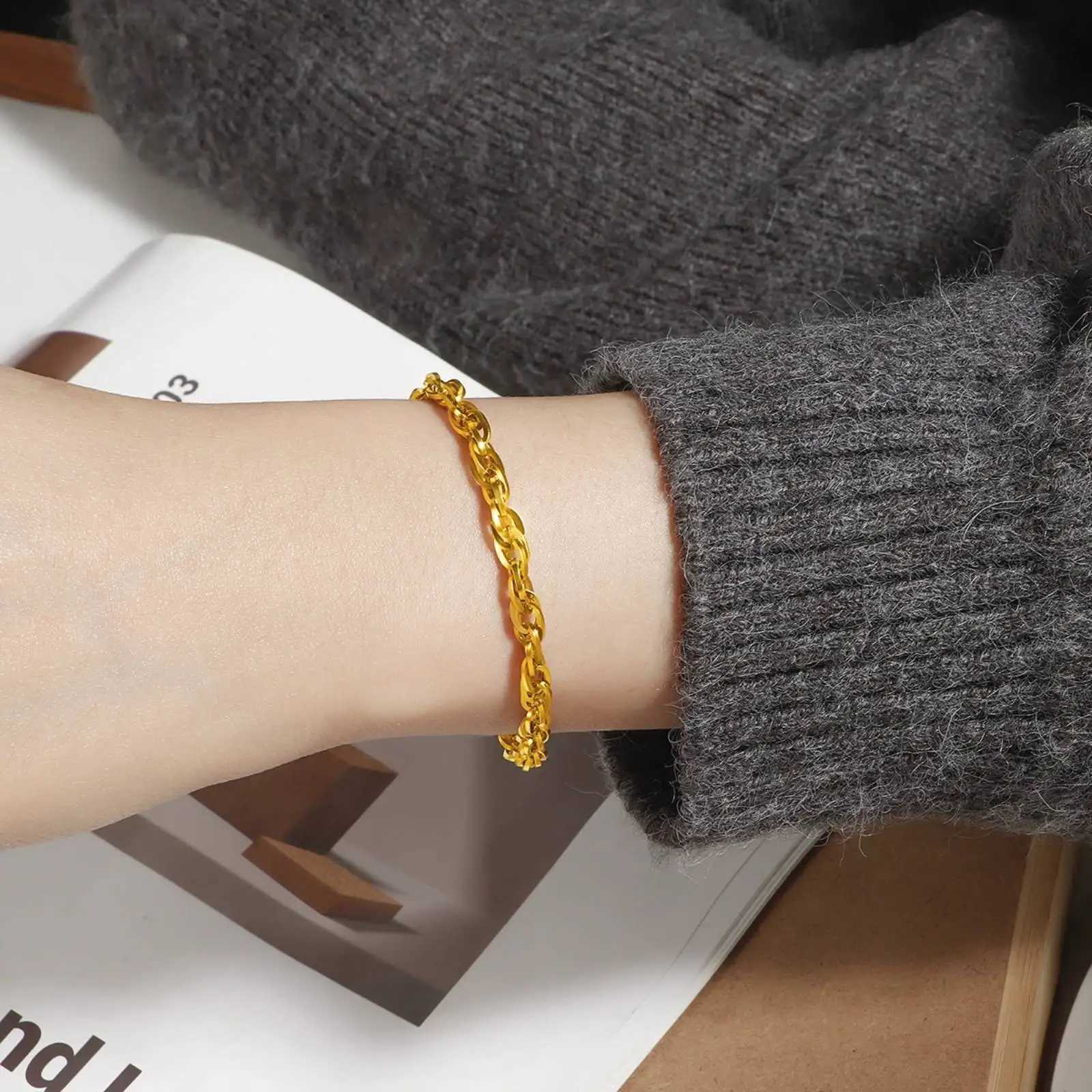 Stainless Steel Thick Chain for Women Men Party Non-fading Fashion Jewelry Gift M251213