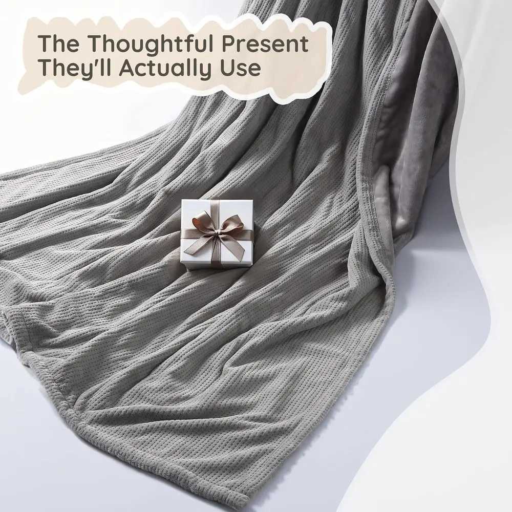 Full Size 72x84 Electric Heated Blanket Ultra-Soft with 5 Heat Settings 10-Hour Auto Shut-Off Quick Warmth for Winter Grey Y251212