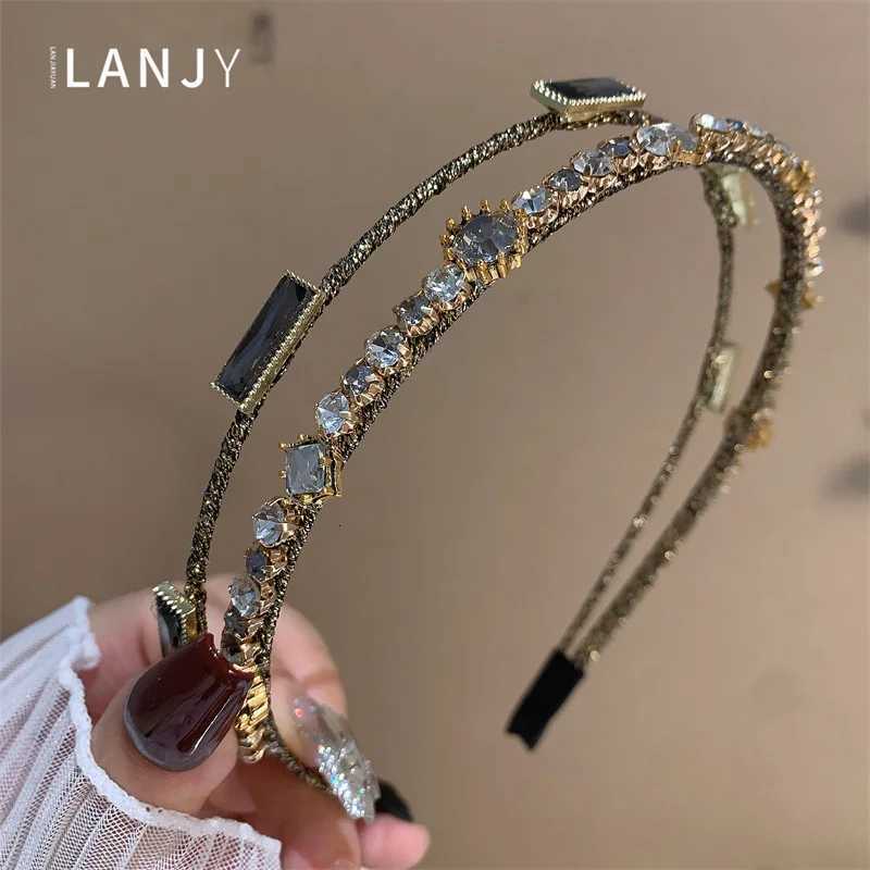 Heavy Industry wens hair accories er Flash Water Diamond Double layer band Hair Hoop bands Hair Clip Crystal for w Y251213
