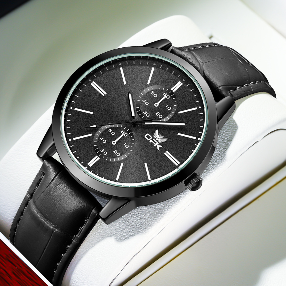 OPK Designer Men's Watches: Luxury Outdoor Sports, Versatile, Fashionable, Simple Scale, Men's Quartz Watches With Double Eyes, Free Shippin