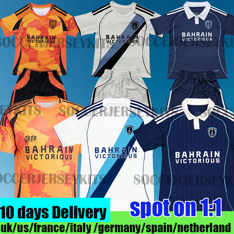 2025 2026 third Paris Football fans Jersey Kebbal CAFARO Hamel Krasso 25 26 Soccer Player Gory M.LOPEZ Doucet Camara maillot fc men kids Orange Shirts kit 2025 2026