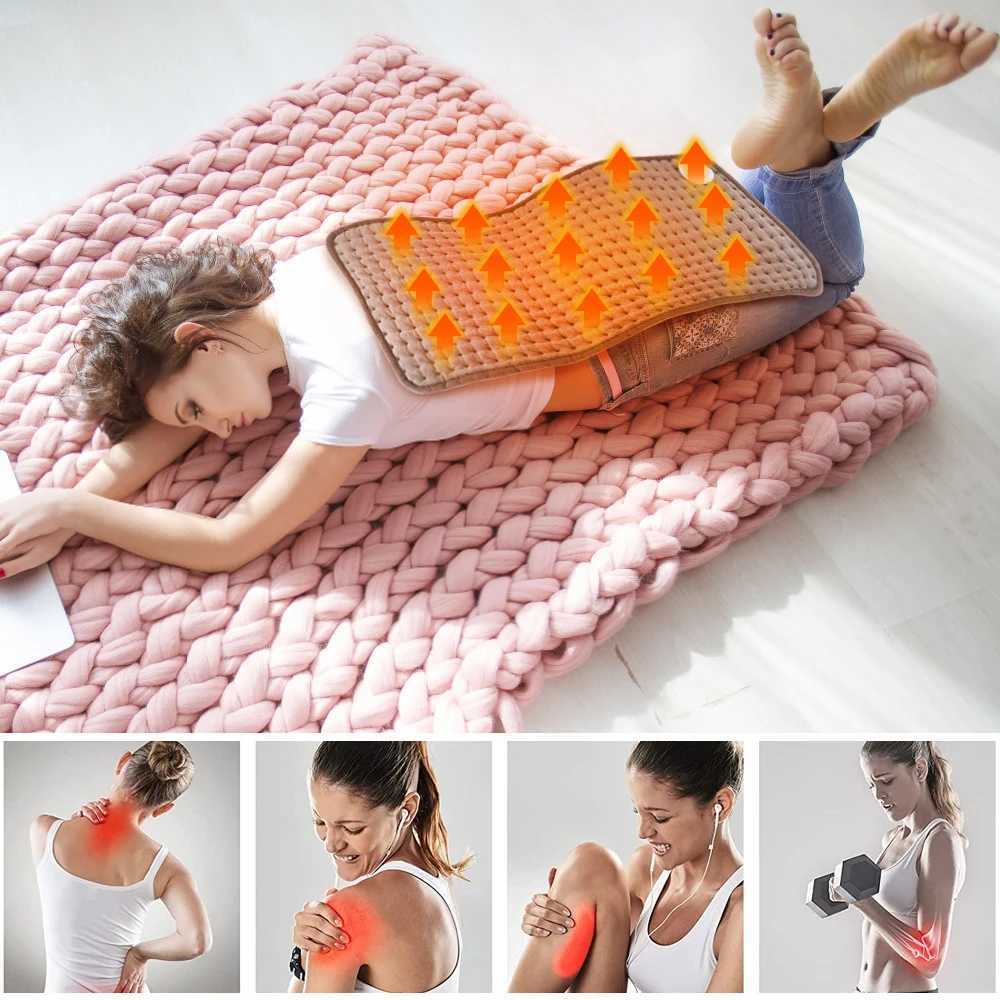 3059cm Electric Heating Pad Blanket Thermal Shoulder Back Fatigue Eliminate Fatigue Winter Warmer Home Office Abdomen Mat Y251212
