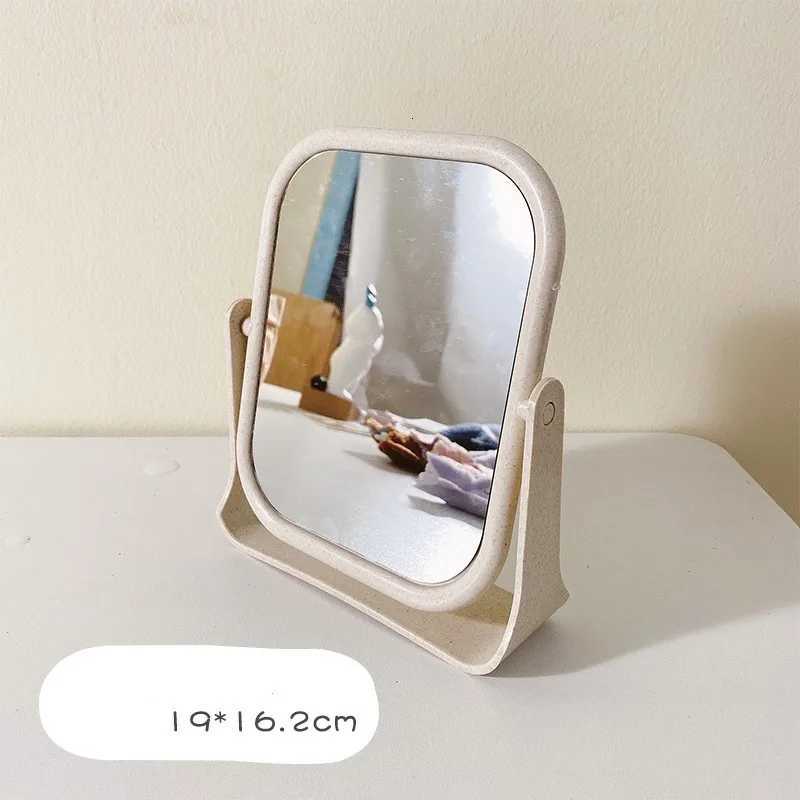 Round Square Mirror Double Sided 360 Degree Rotating Colorful Makeup Mirror Desktop Stand Table Mirror Dresser Vanity MirrorT251213