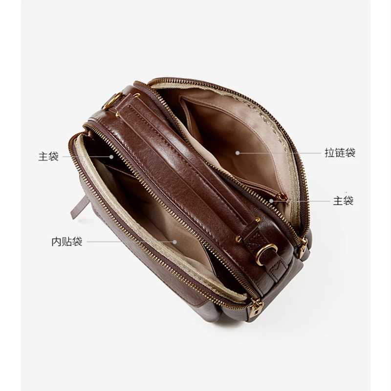 Burminsa Vintage Genuine Leather Pillow Tote Handbags For Women 2025 Luxury Designer Boston Work Ladies Shoulder Crossbody BagsT251213