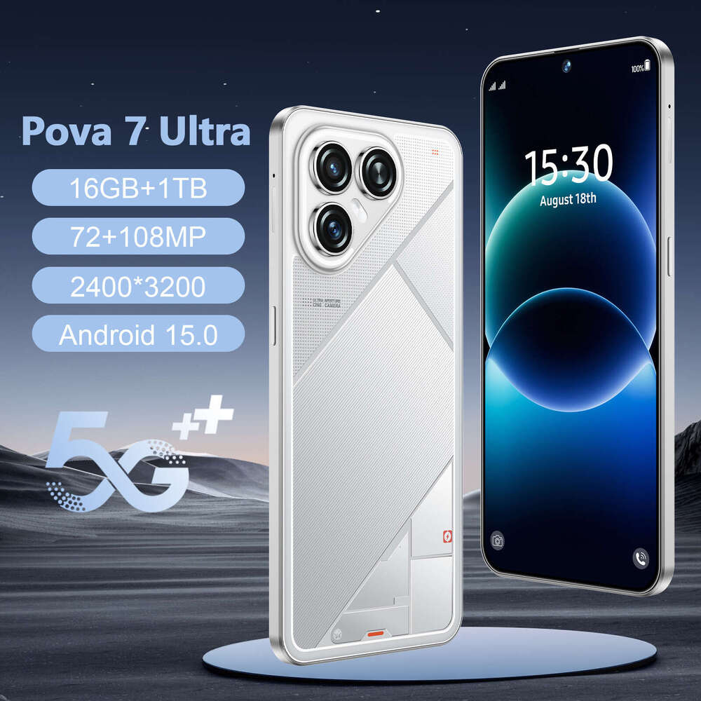 Mobile Phone Pova 7 Ultra 16+1TB 4G Network Smartphone Brand New Unopened Android 15 Effect Mobile Phone Unlock Smartphone For Google Play Store