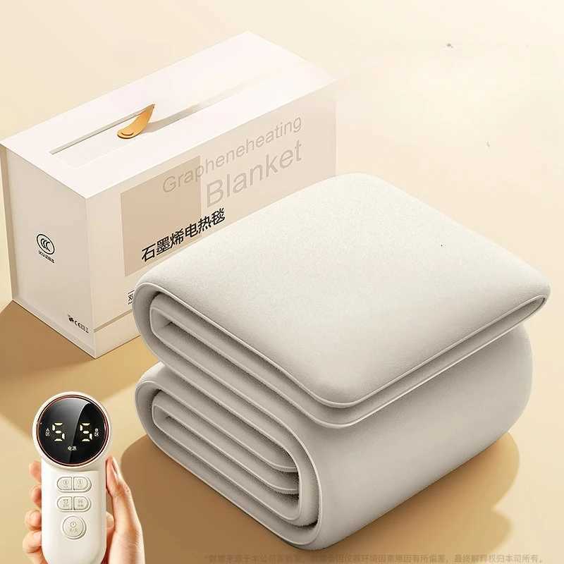 Graphene Electric Heated Blanket Dual Control Single Double Washable Home Dorm Energy Saving Fast Heating Auto Shutoff Cobertor Y251212