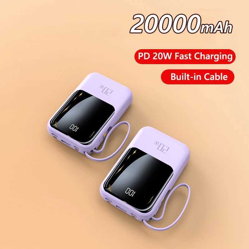 20000mAh 20W Fast Charging Mini Power Bank Digital Portable Battery Charger Powerbank for iPhone 17 16 15 H251213