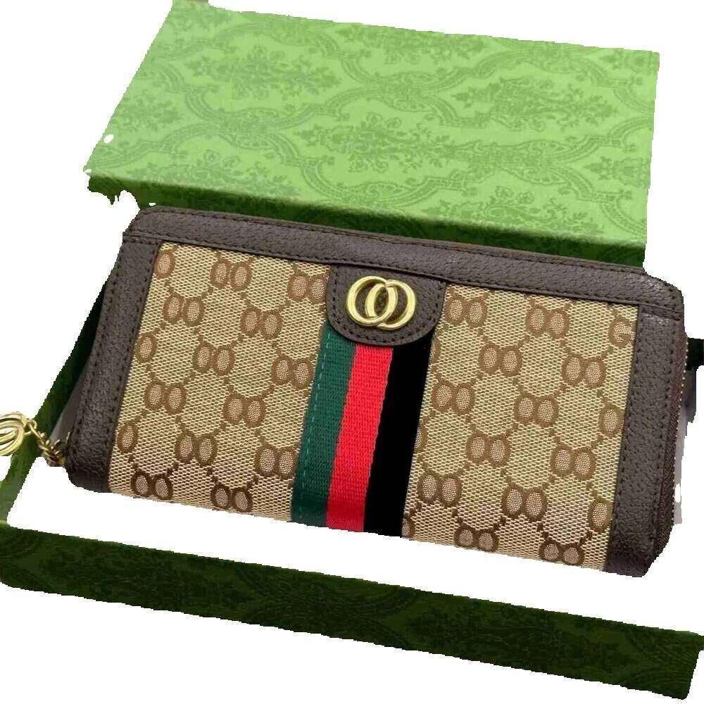 2026 NEW 10A Designer Wallets Women High Quality Genuine Leather Men Zipper Ladies Long Purse purses Checked Emed Flowers Small Wallet bag