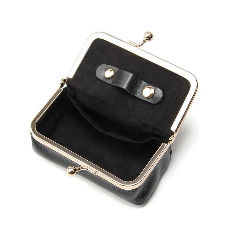 Versatile Vintage Genuine Leather Lock Mini Pouch Exquisite Coin Purses for Jewelry Lipsticks Daily Tiny Items Y251213