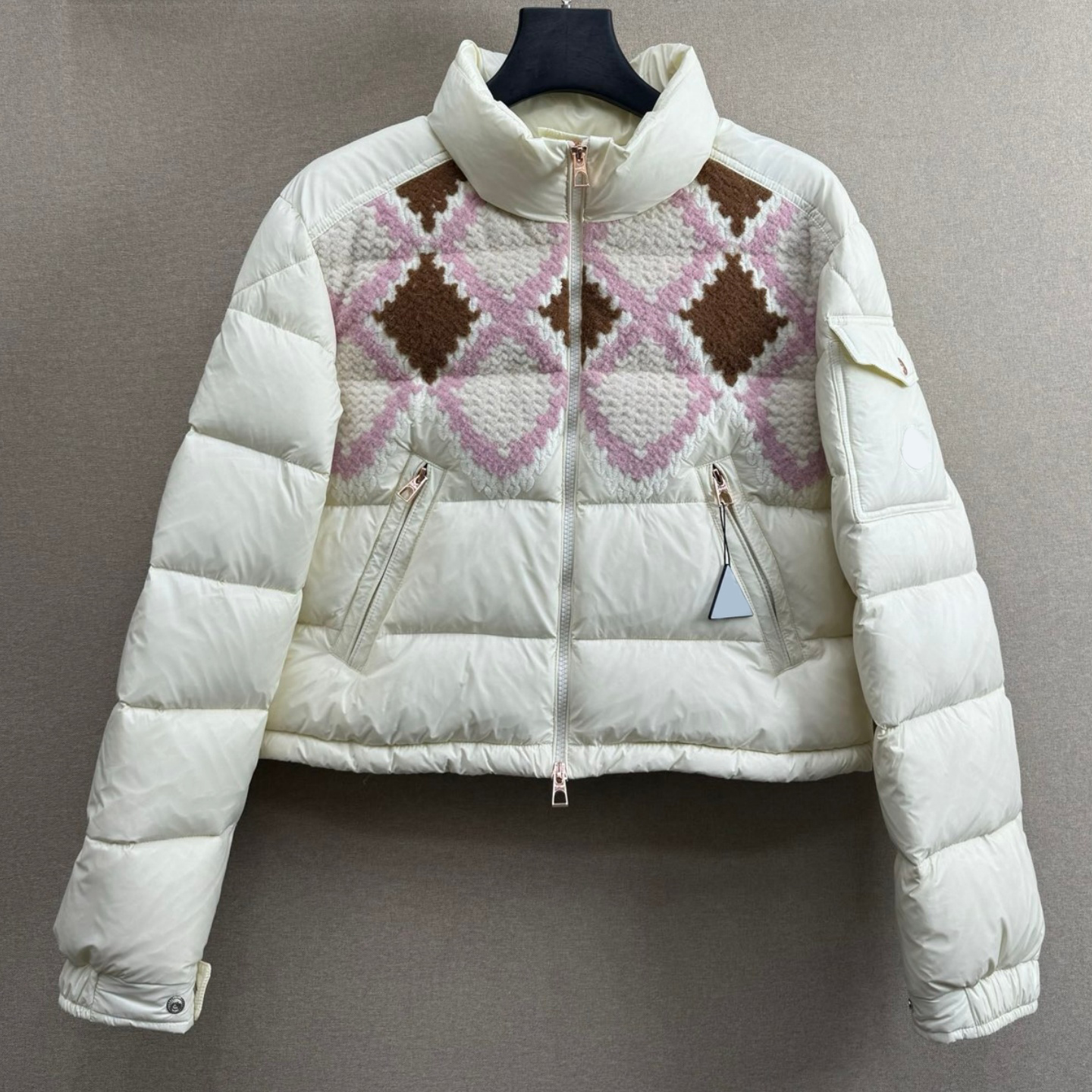 (Order by pic in opt, not by desc) women's Square-Quilted Stand-Collar Lightweight Short Down Jacket Down Vest