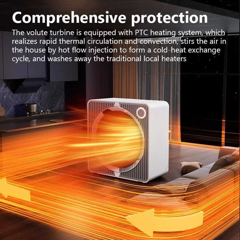 Electric Heater 500W Low-power Fan Heater PTC Ceramic Heating Home Small Sun Heater Intelligent Warm Hot Air Blower For Winter Y251213