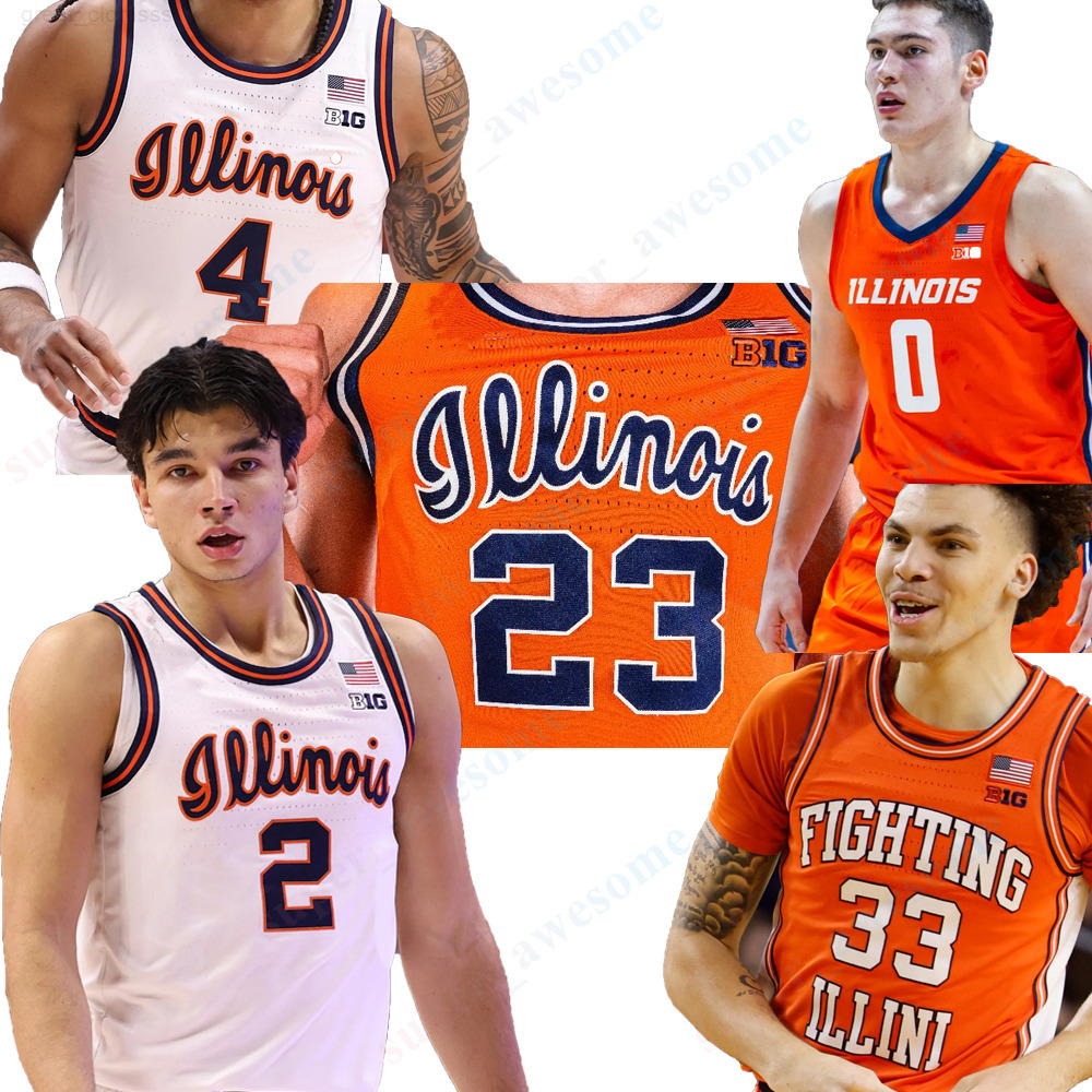 2 Andrej Stojakovic Illinois Fighting Illini Basketball Jersey Tomislav Ivisic Kylan Boswell Keaton Wagler David Mirkovic Ben Humrichous Zvonimir Ivisic Dosunmu