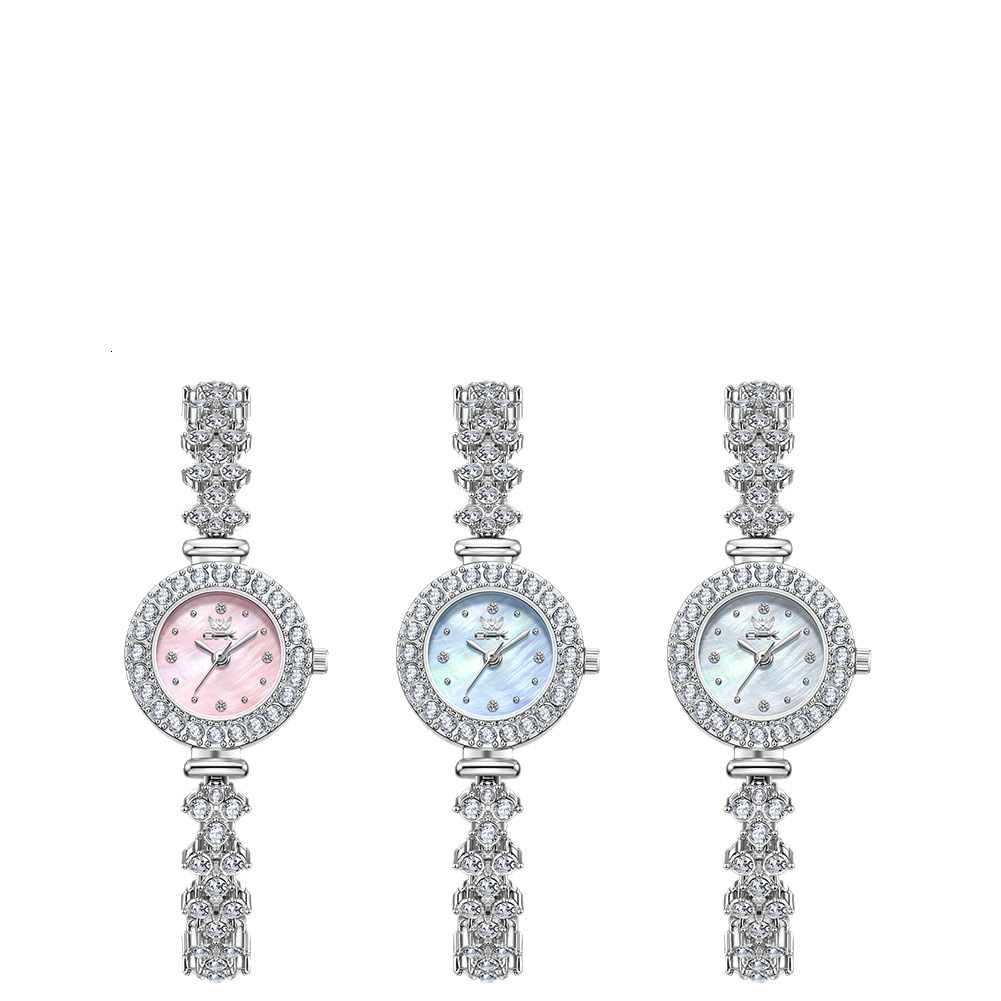 OPK Designer Women's Watches, New Fashion, Multi-functional Women's Watches, Niche, Light Luxury, Diamond-encrusted Dial Quartz Watches Whol