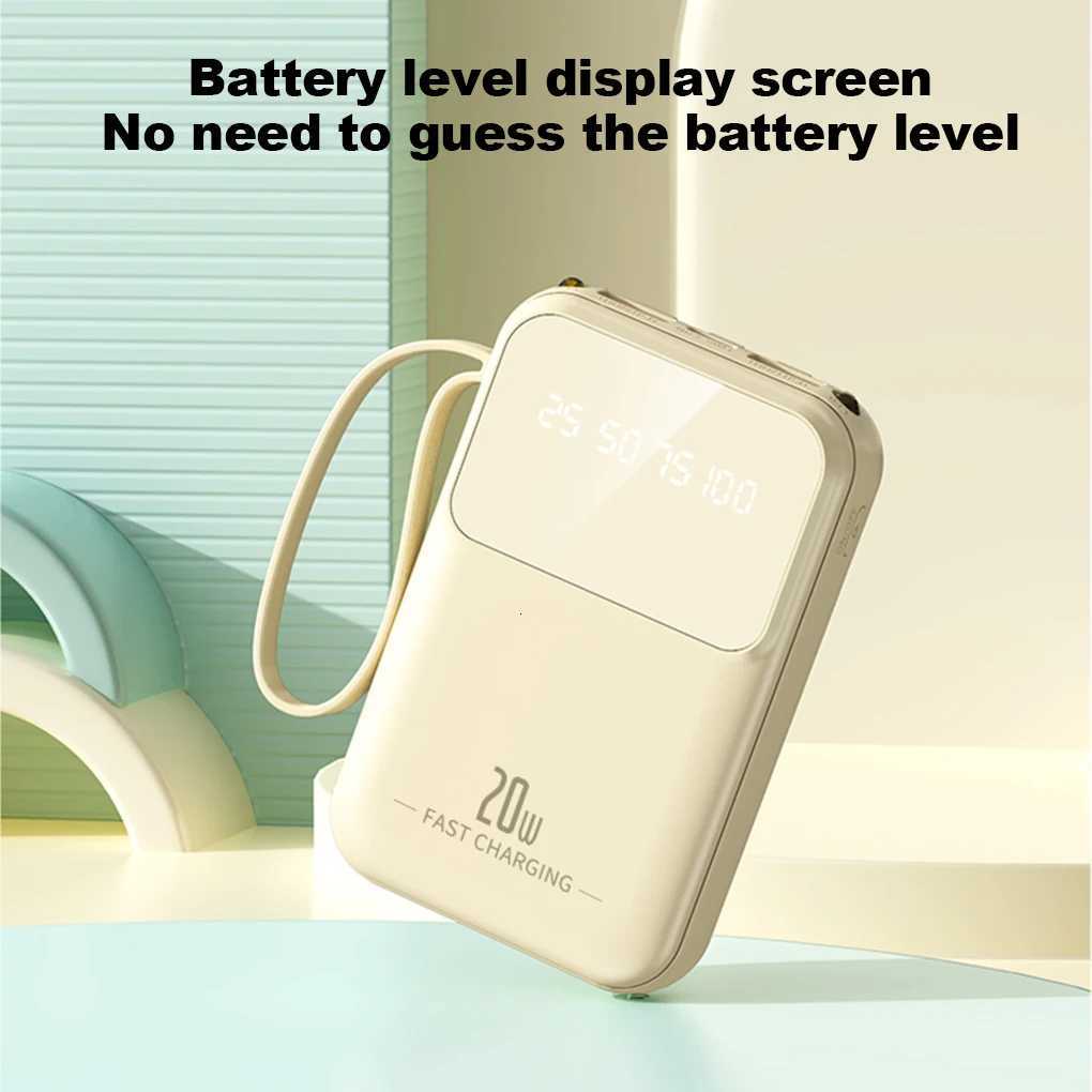 5000mAh Llarge Capacity Portable Power Bank New Built In Power Bank er Fast Charging Power Bank Hot With Small And Portable H251213