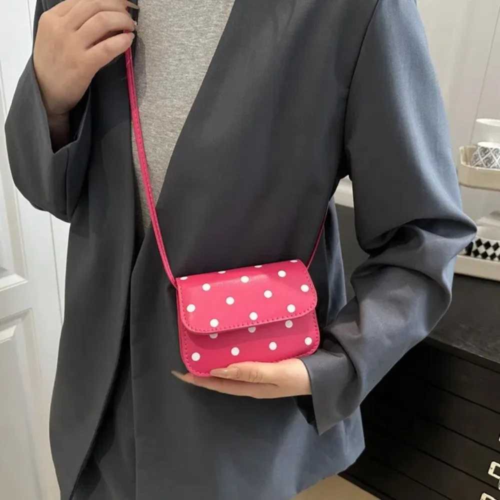 Mini Chic Casual Polka Dot Print Fashionable Shoulder Bag Womens Crossbody Bag Versatile Polyester Lining PU MaterialT251213