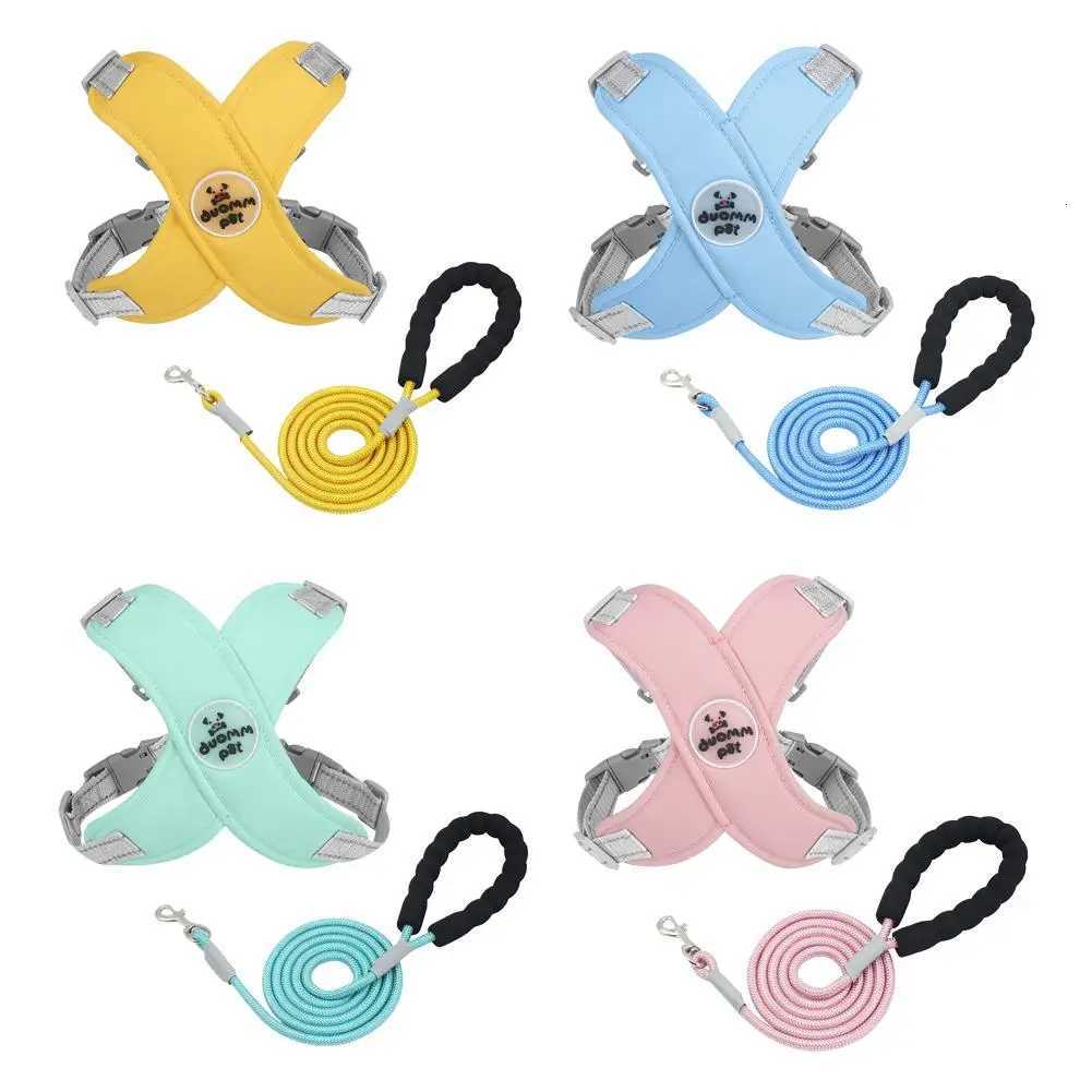X Shaped Dog Harness Vest Set for Small Meidum Dogs Harness Leash Reflective Puppy Cat Chest Strap Outdoor Walking Chest Strap M251213