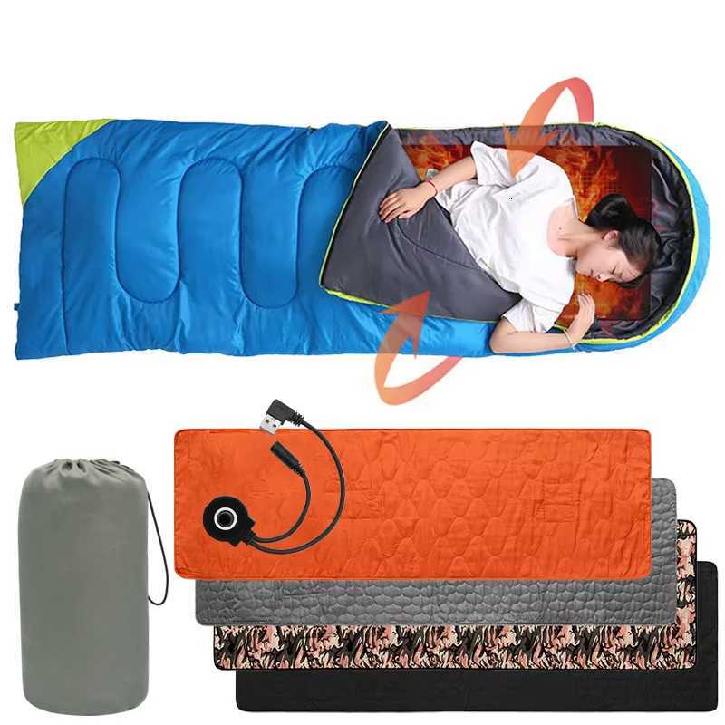 Outdoor Camping USB Heating Sleeping Mat Outdoor Electric Heating Pads Sleeping Bag Mattress For Hiking Travel Y251212