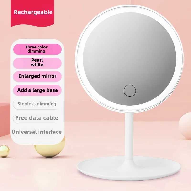 1200 mah LED Makeup Mirror 3 Color Light Adjustment Light Up at a Touch Ultra Long Endurance Tray Storage Table Vanity MirT251213