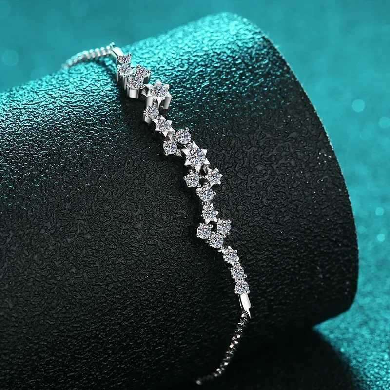 18/2/25MM Irregular Moissanite Diamond s for Women 925 Sterling Silver Luxury Adjustable Fine Jewelry Gifts M251213