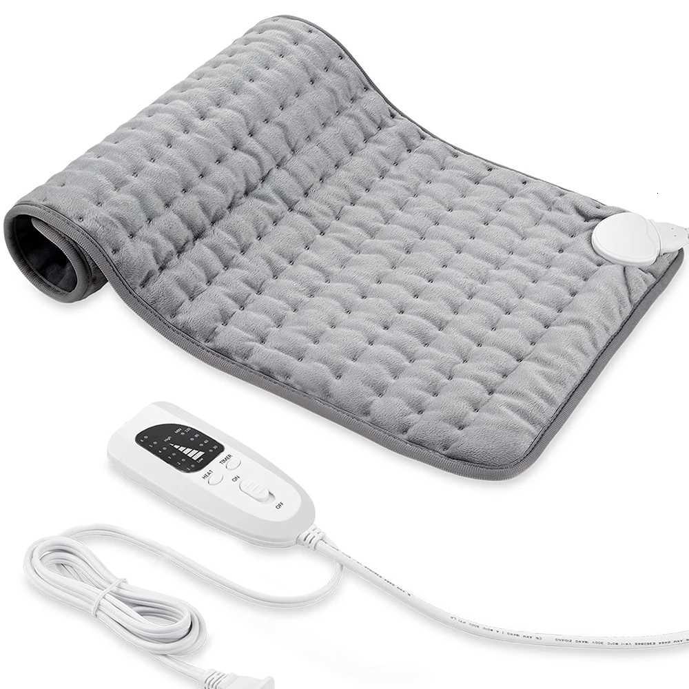 Soft Washable Thermal Electric Heating Pad Blanket For Shoulder Legs Feet Hands Abdomen Winter Warming Heated Mat 6 Levels Gray Y251212