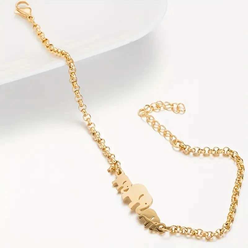 Stainless Steel Animal for Women Elephant Family Chain Fashion Jewelry Gift M251213