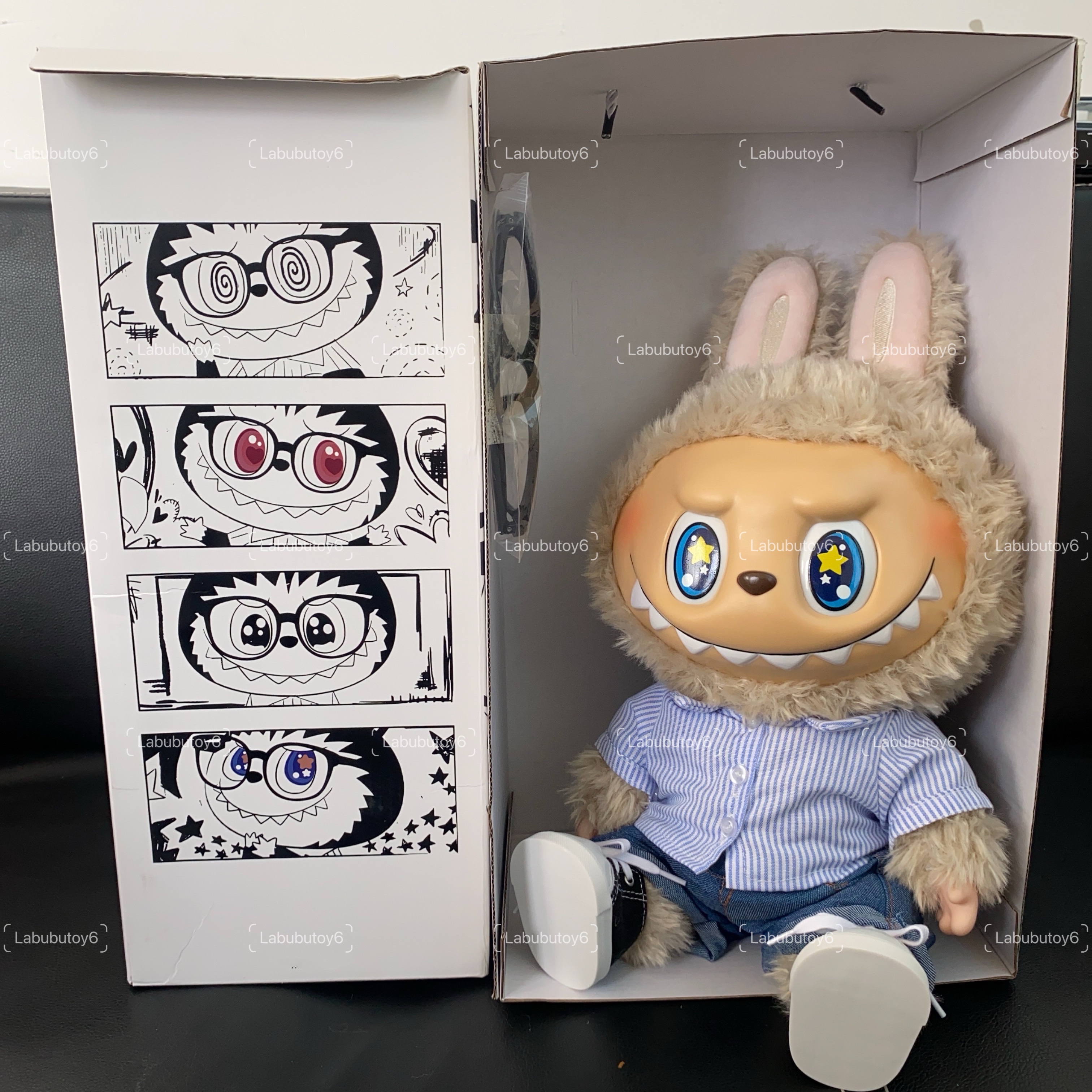 Labubu 40cm Fashion Big Vinyl Doll The Monsters Flip With Me Series Collection Decoration Cute Doll Festivals Gift