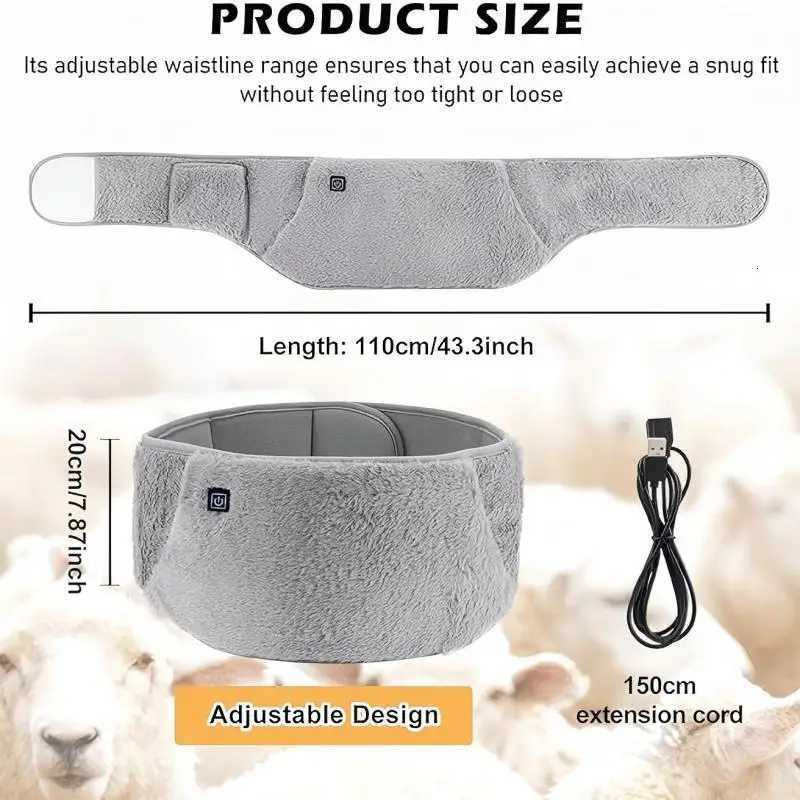 Electric Heating BeltCold-Proof Uterus WarmingAbdomen Waist Warmerwith Hand Warmer PocketUSB Powered3 Levels Adjustable Y251212