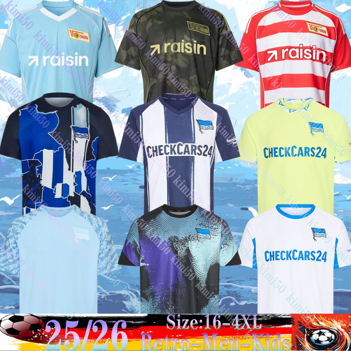 25 26 Hertha BSC Berlin Soccer Jerseys 2025 2026 PREVLJAK MARTEN WINKLER MICKAEL SCHULER FABIAN REESE CUISANCE Hertha BSC Home Away 3rd Fan Men Kids Football Shirt kit