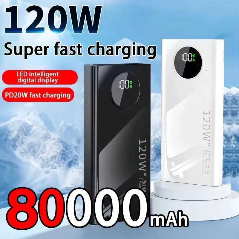 120W Power Banker Fast Charging 80000mah tralarge Capacity For Mobile Power External Battery For Iphone H251213