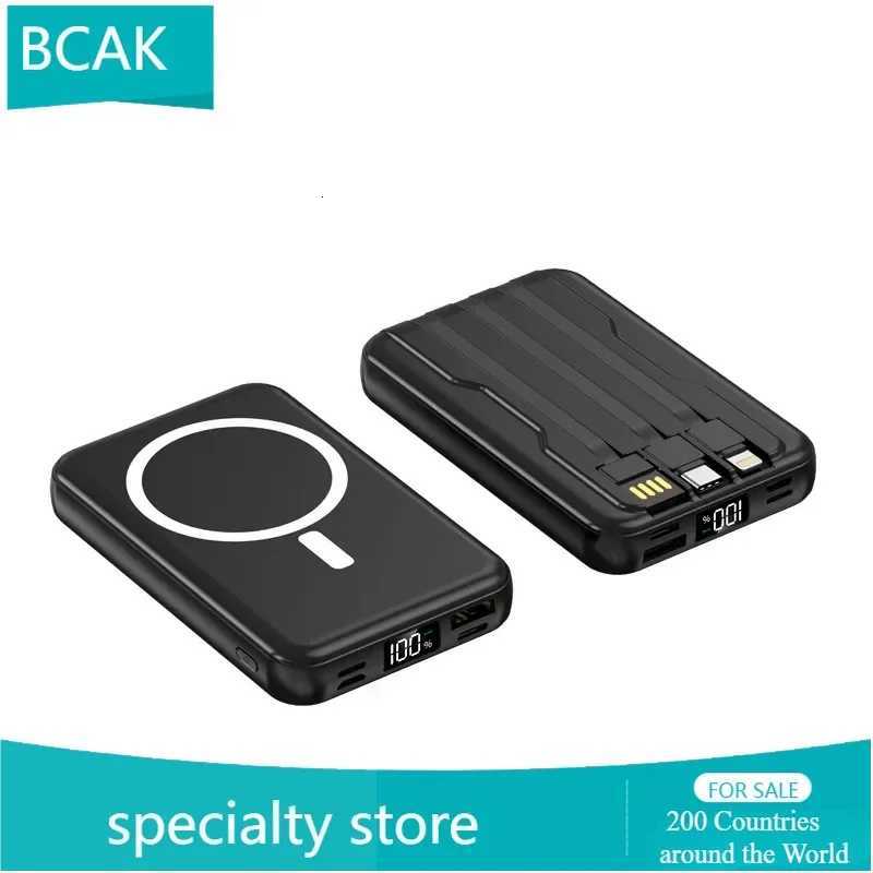 Magnetic Wireless Universal Power Bank 10000 MAh Self-contai Cable er Fast Charging BCAK Mobile Power ply H251213