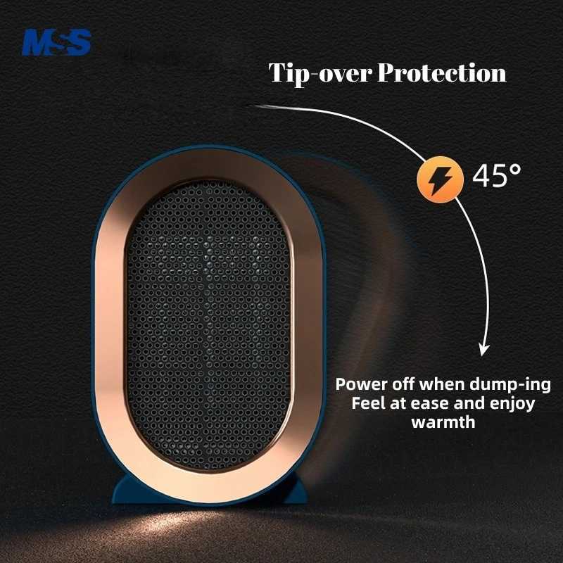 MSS 1200W Instant Heating Air Warmer - 2-Gear Temperature Regulation Anti-Tip Over Winter Heater for Home Office Y251213