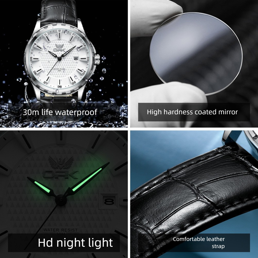 OPK Designer Men's Watches Free Shipping Wholesale Luxury Outdoor Sports Casual Fashion Waterproof Luminous Quartz Men's Watches