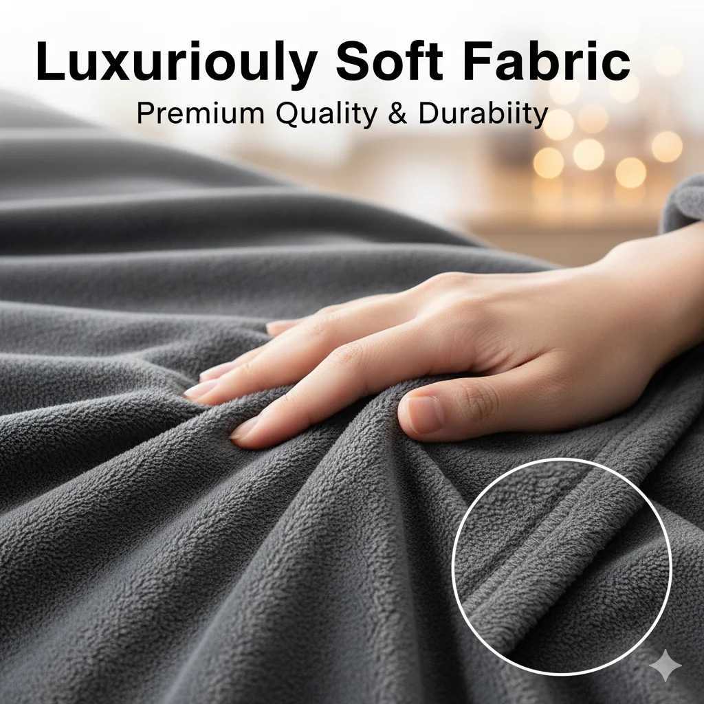 Wearable Flannel Blanket With Sleeves Large Pocket Soft Anti Static Lazy Blanket Home Reading TV Office Winter Warm Cover Y251212