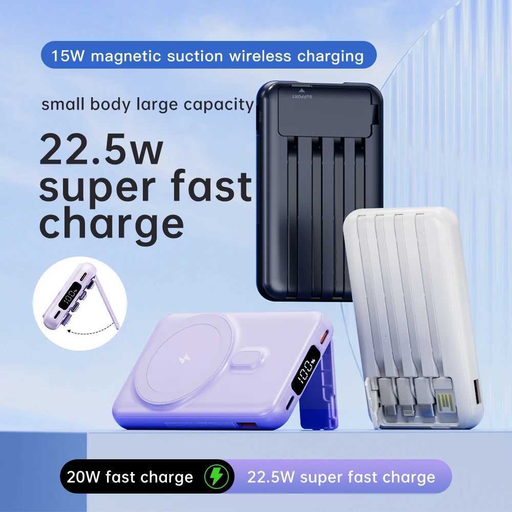 Portable Back Backup Battery Mafe Powerbank Power Bank for iPhone Wireless Phone Charger for iPhone 16 15 14 13 12 H251213