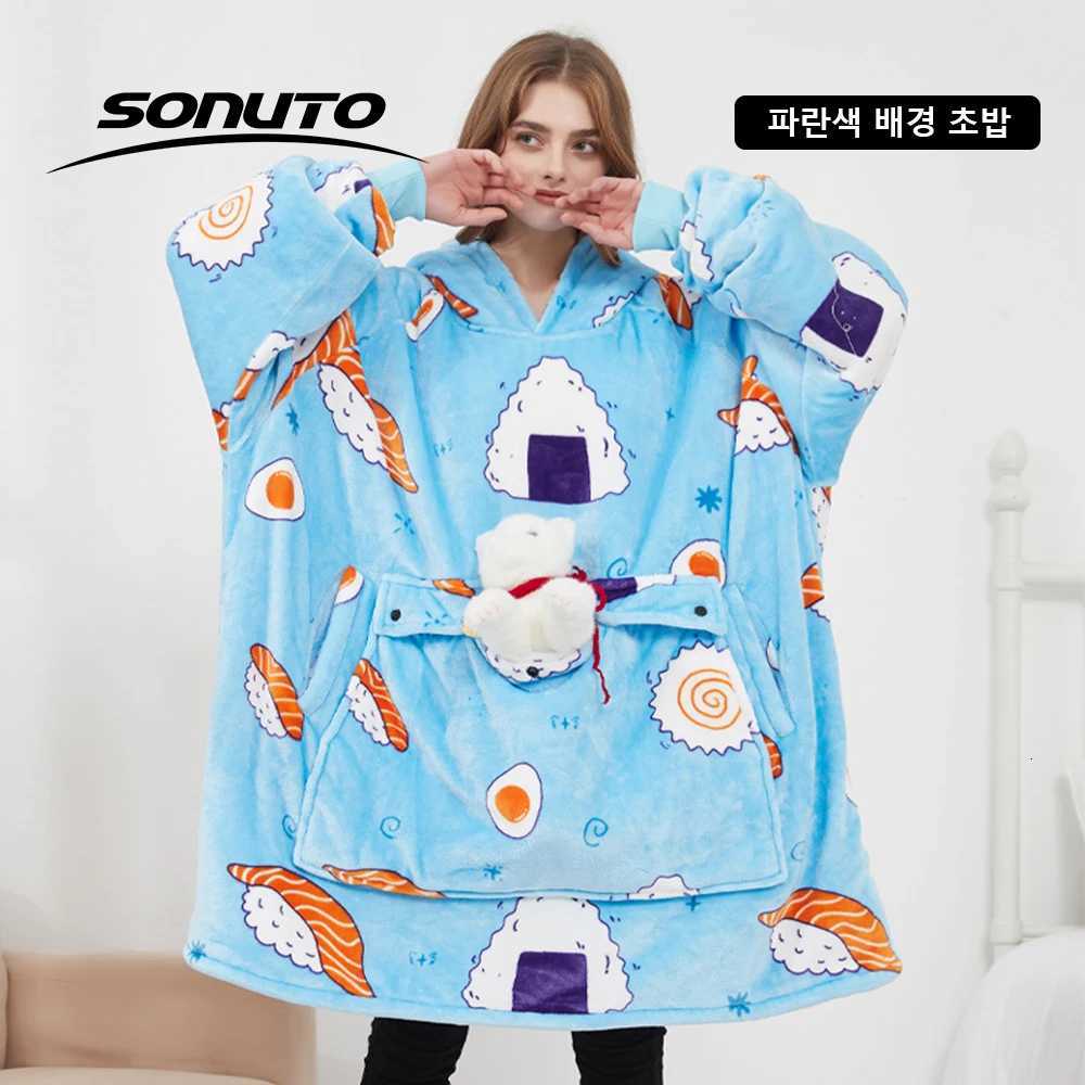 USB Electric Large Size Heated Hoodie Blanket Electric Wearable Warming Sleeping Bag for Adults Outdoor Indoor Camping Y251212