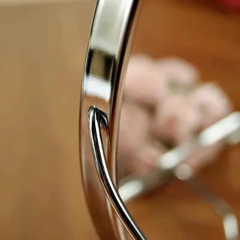 Metal Framed Mirror 6/8 Inch Desktop Double-sided Makeup Mirror Large Size Flip-floping Desktop Vertical Dressing MirrorT251213