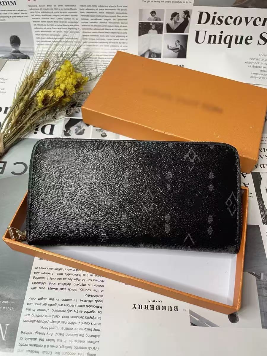Designer bag Shoulder bag Handbag Leather Printed Wallet Luxury Underarm Bag High Quality Wallet Long Size Wallet Designer Unisex Handbag Classic Mens 10A Wallet 01
