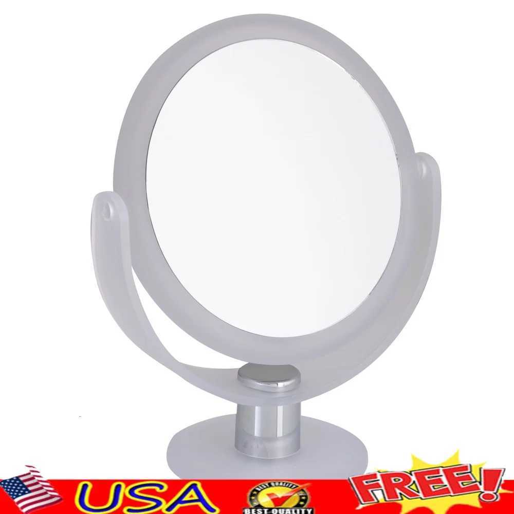Dual Sided 10X Magnification Rubberized Vanity Mirror Freestanding Makeup Mirror Ideal Dressing Table DeskT251213