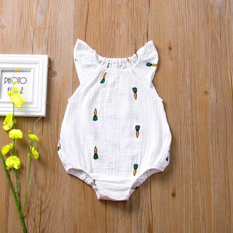 w879 Summer Newborn Infant Baby Girls Romper Muslin Cotton Linen Infant Romper Playsuit Jumpsuit Fashion Baby Clothing