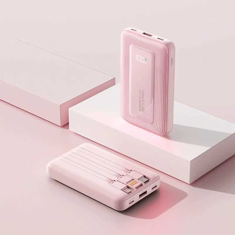 20000mAh Portable Power Bank with Built-In Cable for Outdoor Backup Quick Charging Cpatible for iphone H251213