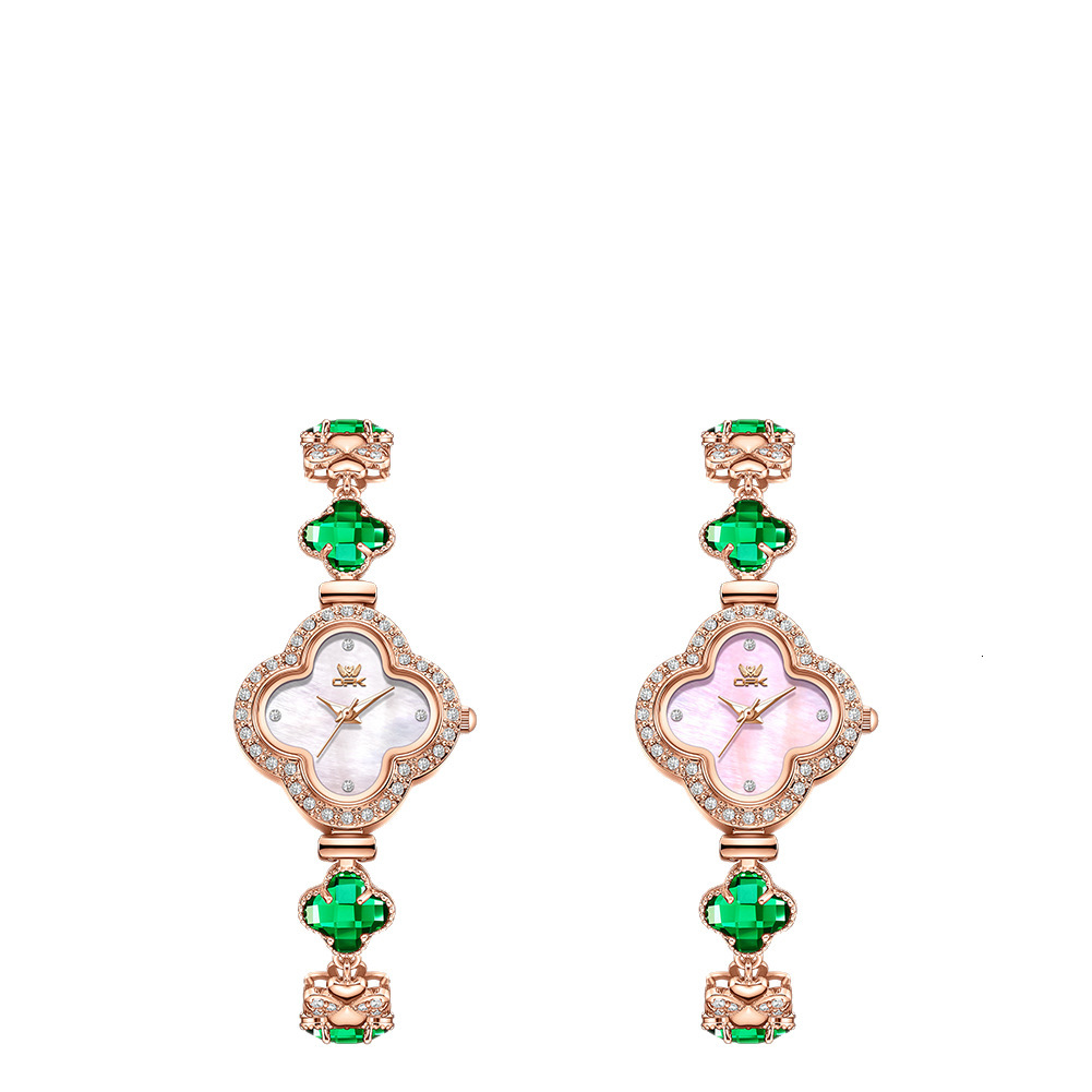 OPK Designer Women's Watches: High-value, Fashionable And Light Luxury Quartz Watches And Diamond Waterproof Four-leaf Clover Women's Watche