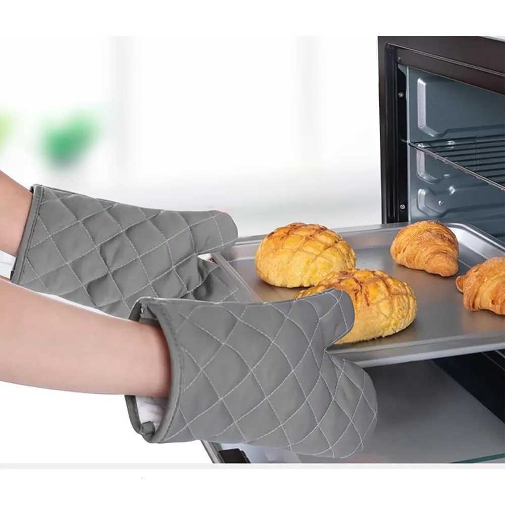 Single Microwave Oven Gloves Mti-color Kitchen Cooking Baking Mitts Pot Pad Heat Proof Protected High Temperature Resistant H251212