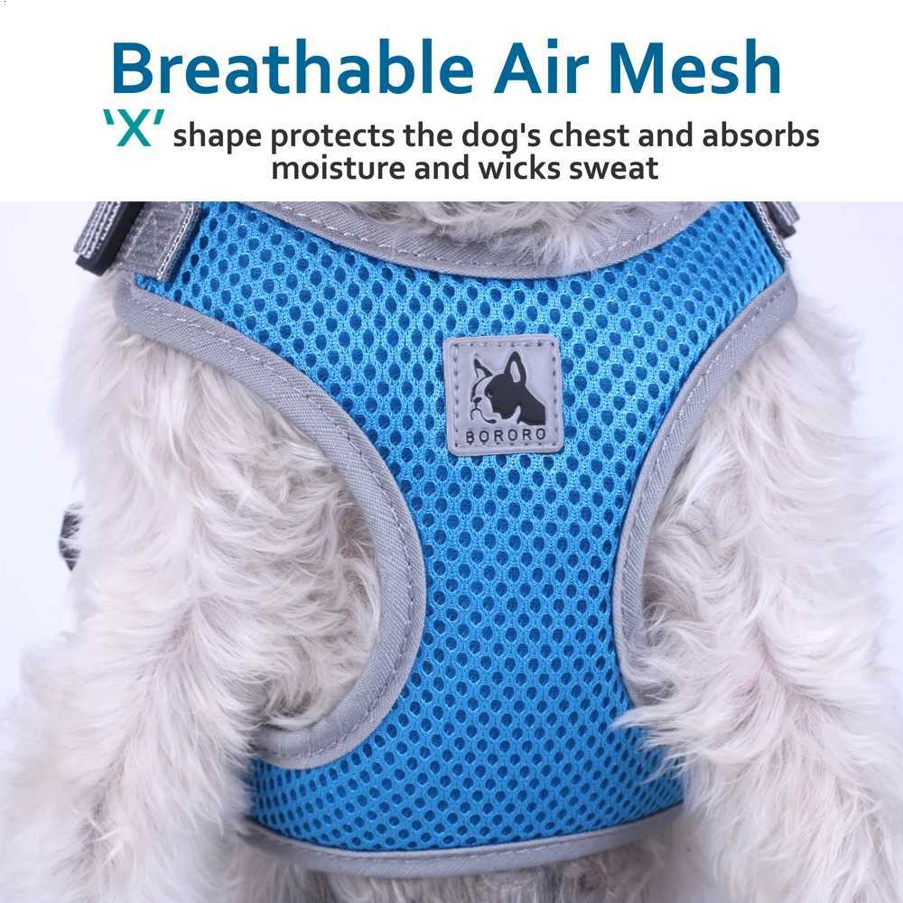 Pet Dog Harness Mesh Breathable Pet Puppies Reflective Dog Cat Vest Harness Dog Soft Chest Strap for Small Medium Dogs M251213