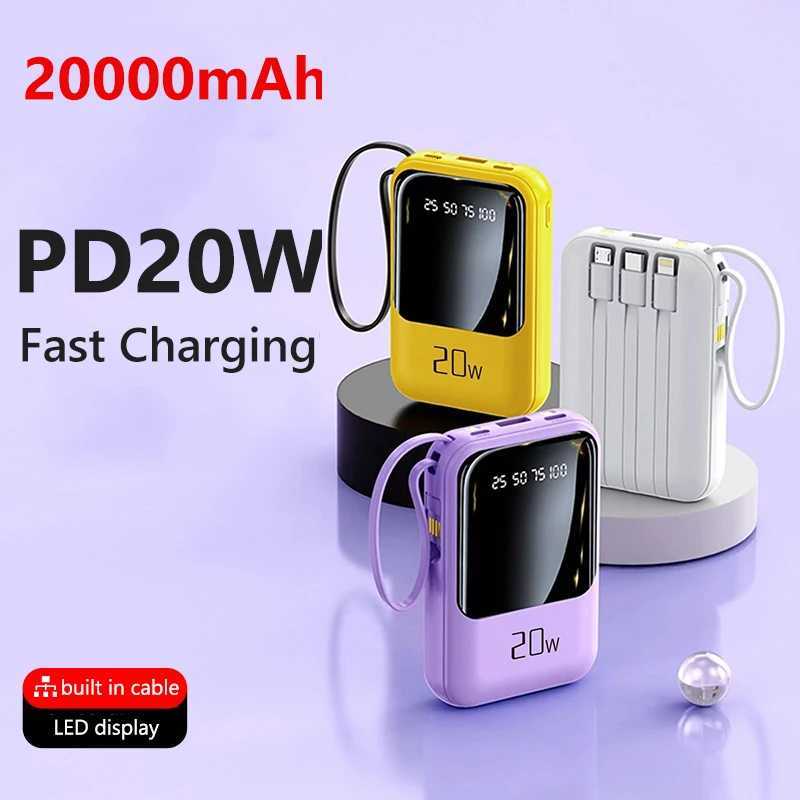 20000mAh 20W Fast Charging Mini Power Bank Digital Portable Battery Charger Powerbank for iPhone 17 16 15 H251213