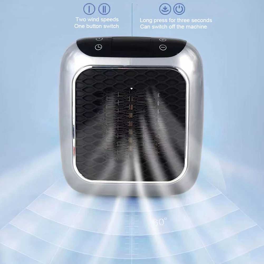 Plug In Heater Mini Electric Heater Warmer Low Noise Wall Mounted Room Heater Portable Heater Fan for Home Office Dorm Room Y251213