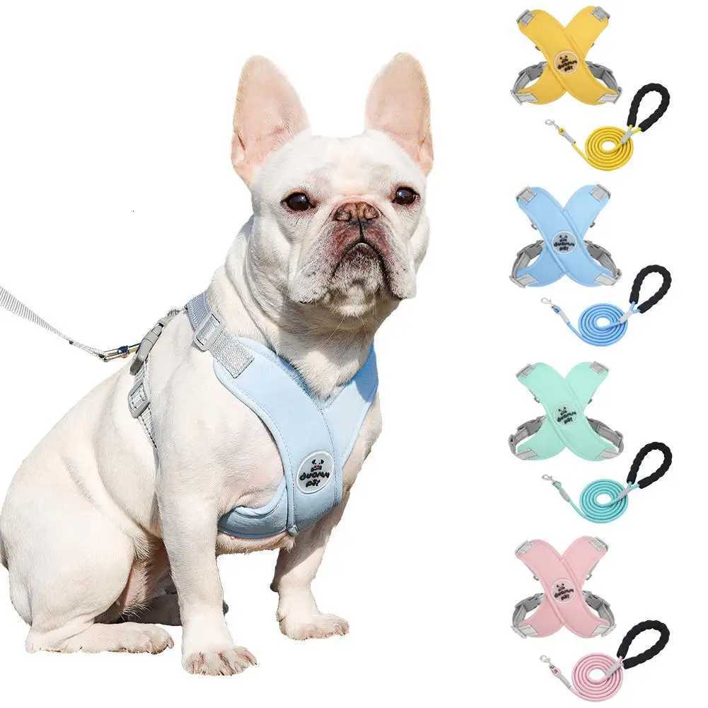X Shaped Dog Harness Vest Set for Small Meidum Dogs Harness Leash Reflective Puppy Cat Chest Strap Outdoor Walking Chest Strap M251213