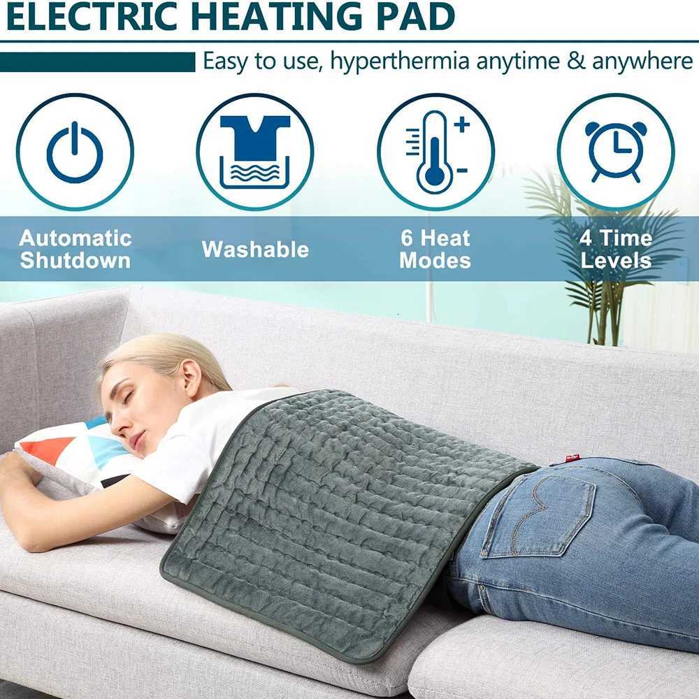 120W Electric Heating Pad Timer For Shoulder Neck Back Spine Leg Pain Relief Winter Warmer 76x40cm 60x30cm 40x30cm 110V 240V Y251212