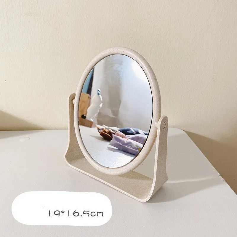 Round Square Mirror Double Sided 360 Degree Rotating Colorful Makeup Mirror Desktop Stand Table Mirror Dresser Vanity MirrorT251213