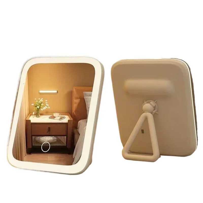 Lighted Vanity Mirror 360 Dimmable Touch Screen Portable Travel makeup Mirror with Bracket LED Cosmetic Mirror for Makeup DeskT251213