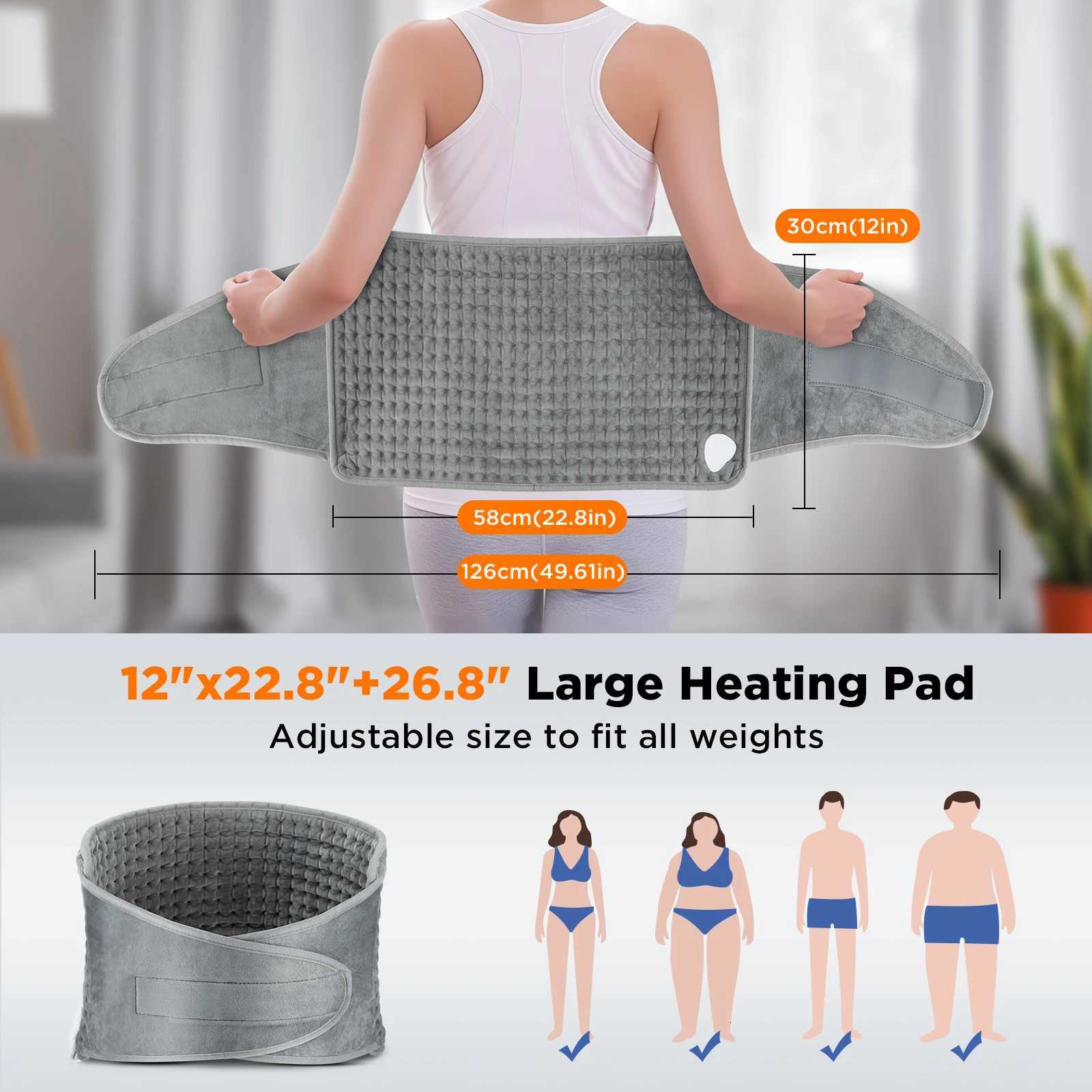 Electric Heating Pad Waist Back Lumbar Warm Pad 9-level Adjustable Temperature Waist Belt Office Home Winter Warming Hand Warmer Y251212